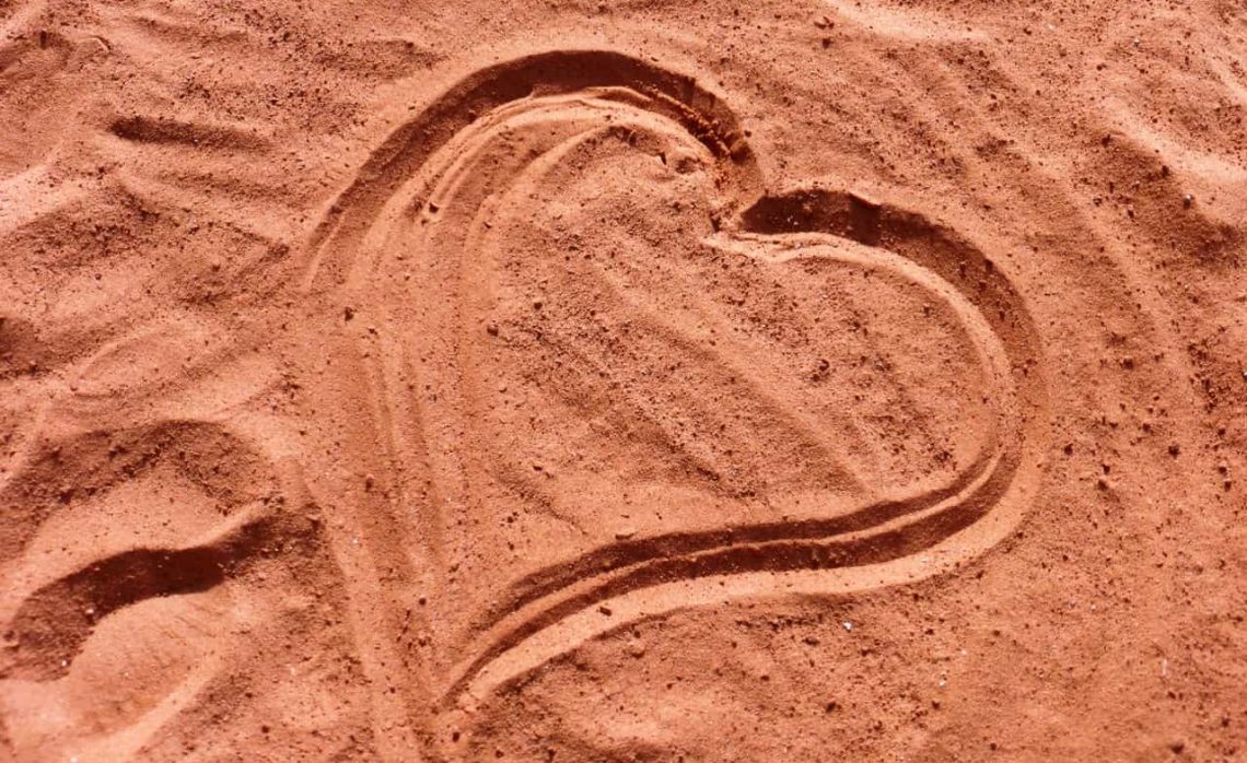 Heart Drawn in the Sand