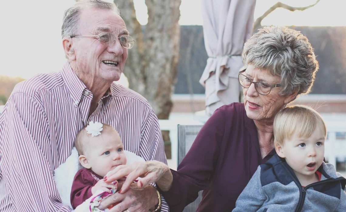 Elderly Being Kind to Children